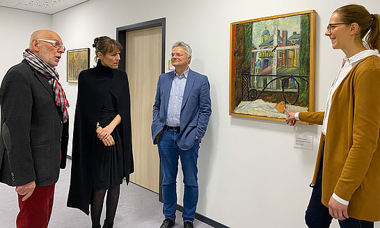 Artist Hannsjürgen Lommer, Lord Mayor Eva Döhla, Head of the Cultural Office Peter Nürmberger and Museum Director Magdalena Bayreuther